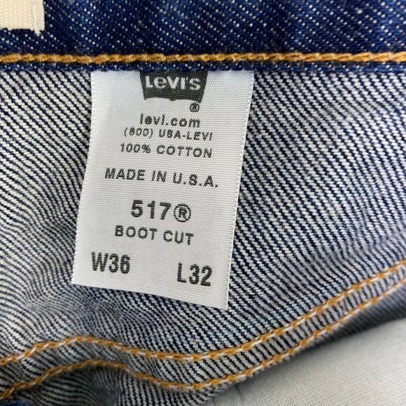 Vintage Y2K Levi's 517 Bootcut Jeans Men's 36 x 32 Fits 35 x 33.5 Blue USA - Picture 9 of 15
